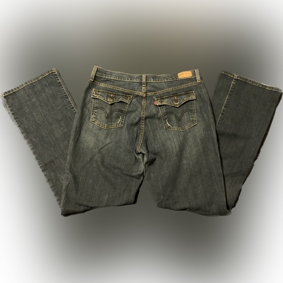 Levi’s 515 Low Boot Cut Denim Jeans Size 12 L/C Medium Wash Blue Bootcut - Picture 2 of 8